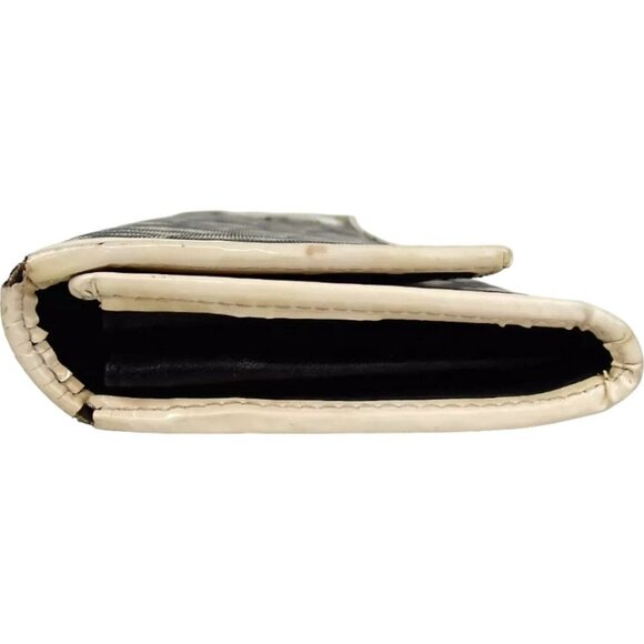 821133AM (V1) Christian Dior Wallet Long Trotter Flap Black PVC - Picture 4 of 13